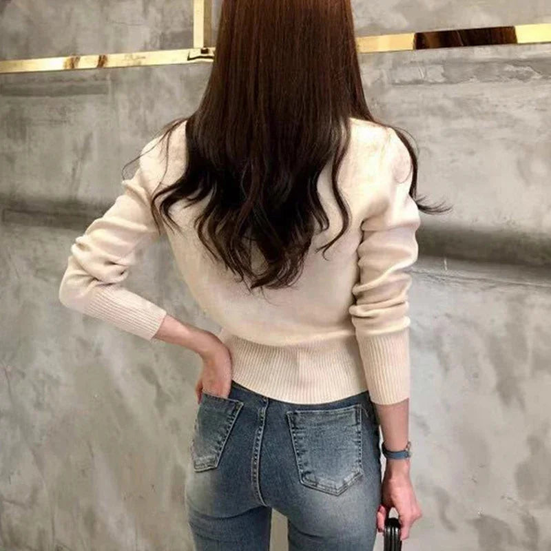 Long Sleeve Wool Knitted Women Cardigans