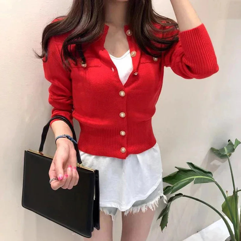 Long Sleeve Wool Knitted Women Cardigans