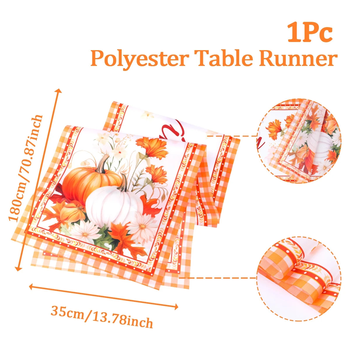 Thanksgiving Day Pumpkin Maple Leaf Table Runner Happy Thanksgiving Day Party Decor 2024 For Home Kitchen Dining Table Covers