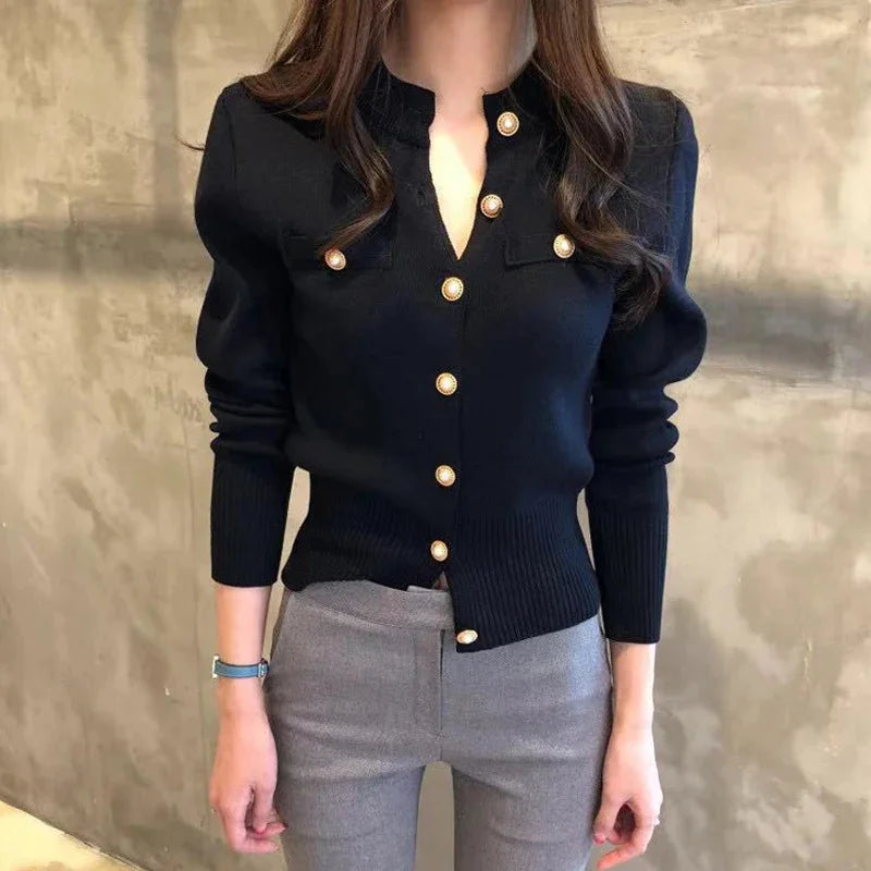 Long Sleeve Wool Knitted Women Cardigans