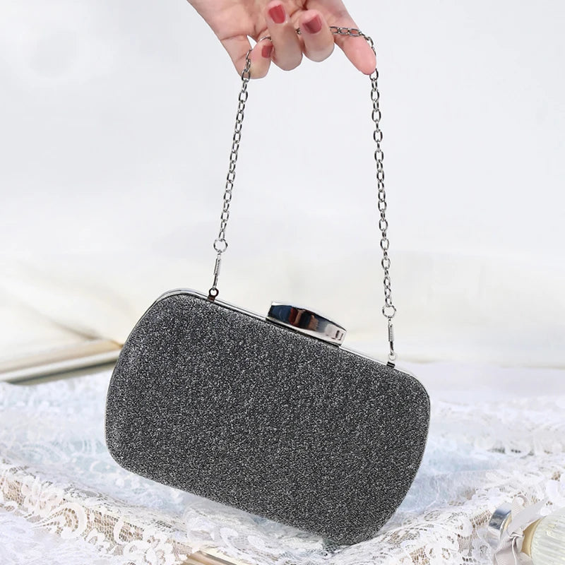 Gray Bag 2024 Trend for Women Designer Luxury Handbags Bling Clutch Evening Bags Party Wallets for Weddings Crossbody Purse