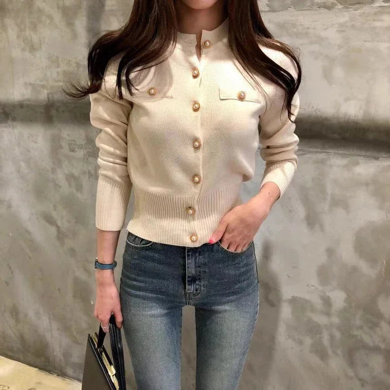 Long Sleeve Wool Knitted Women Cardigans