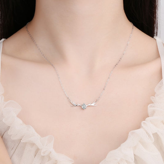 Sterling Silver Necklace Set Featuring Deer and Elk Antlers