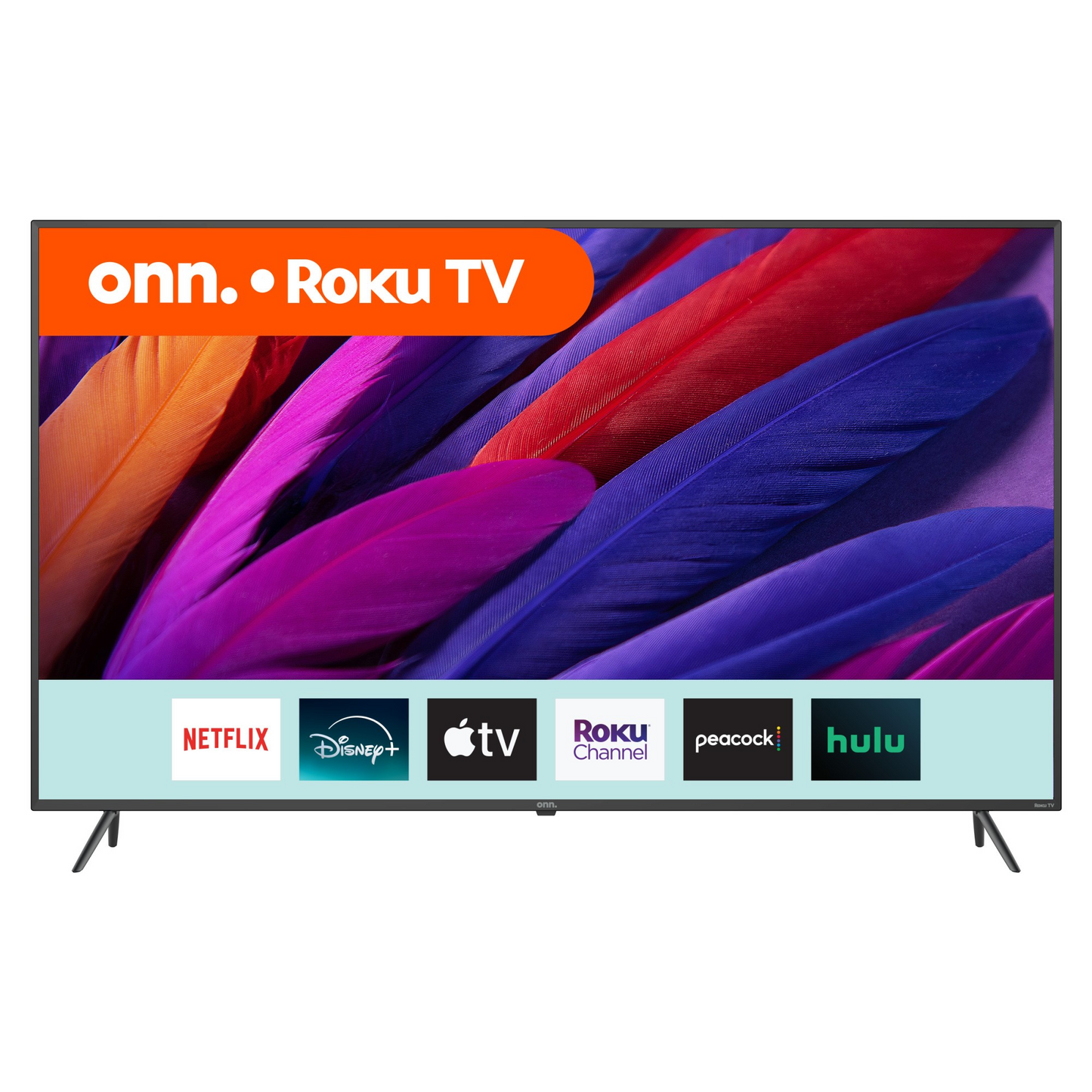 onn. 65” Class 4K UHD (2160P) LED Roku Smart Television HDR